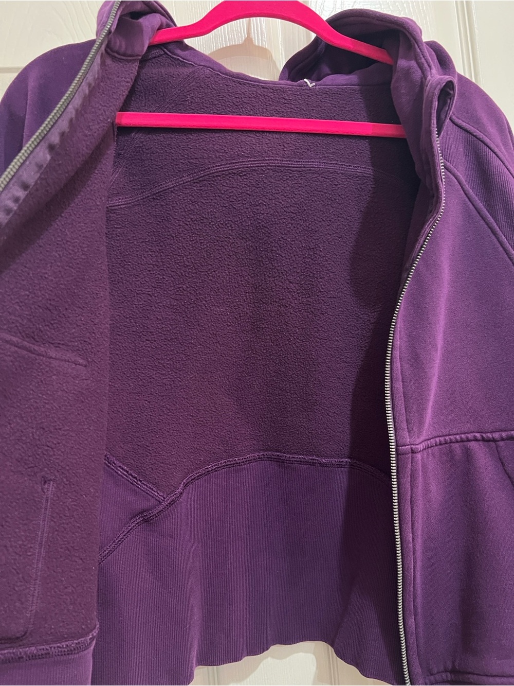 180. Lululemon Scuba Oversized Full-Zip Hoodie Dramatic Magenta XL XXL - Picture 11 of 13